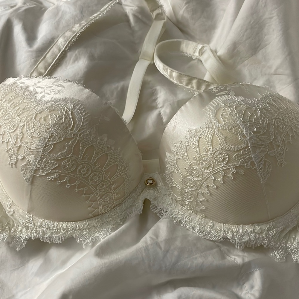 Lise Charmel beautiful high end silk and lace bra with Swarovski crystal. NWOT